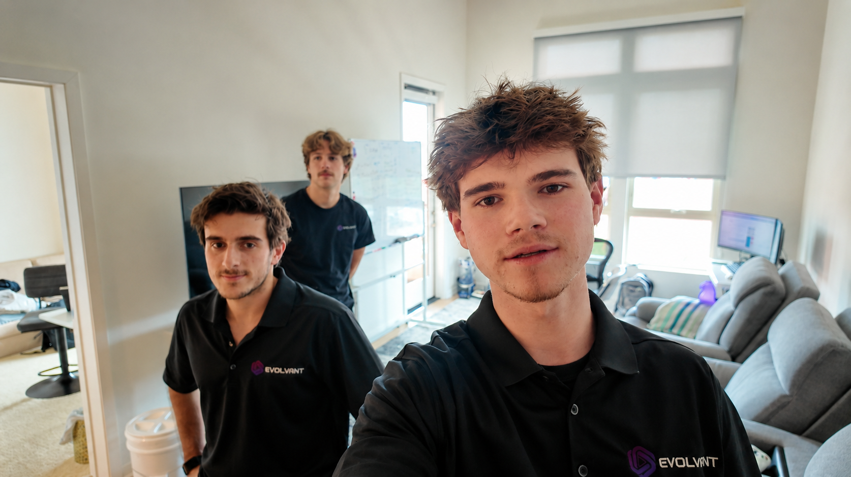 London Leffler with Evolvant team members in 2026